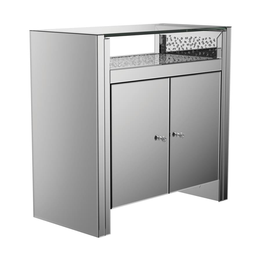 Betsey Silver Accent Cabinet - furniture place usa