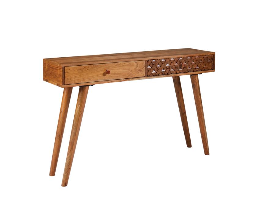 Lotus Brown Console Table - furniture place usa