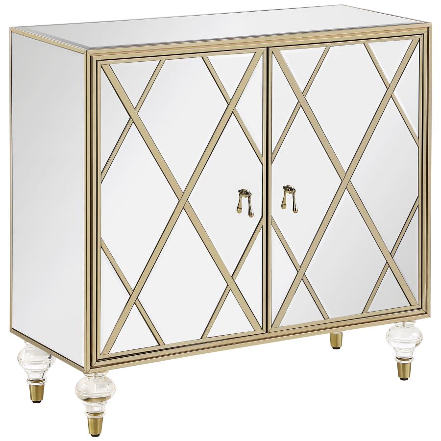 Astilbe Silver Accent Cabinet - furniture place usa