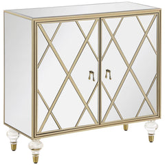 Astilbe Silver Accent Cabinet - furniture place usa