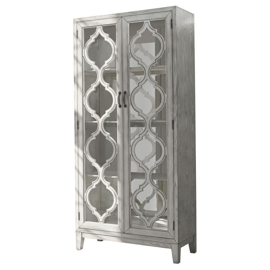 Mckellen White Tall Accent Cabinet - furniture place usa