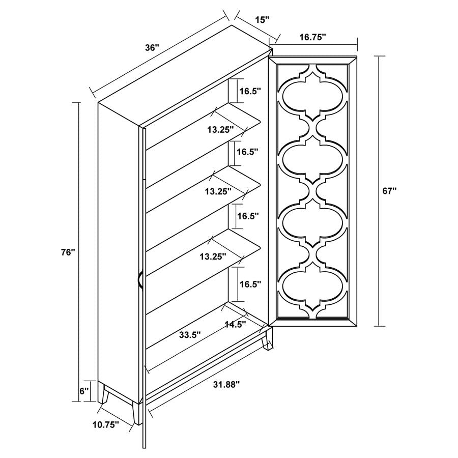 Mckellen White Tall Accent Cabinet - furniture place usa