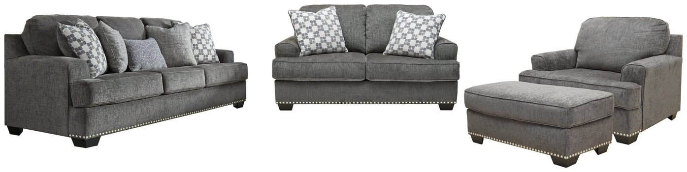 Locklin Sofa, Loveseat, Chair and Ottoman - furniture place usa