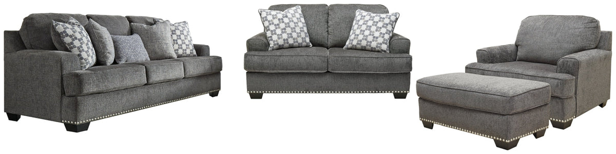 Locklin Sofa, Loveseat, Chair and Ottoman - furniture place usa