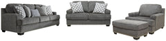 Locklin Sofa, Loveseat, Chair and Ottoman - furniture place usa