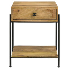 Declan Brown Side Table - furniture place usa