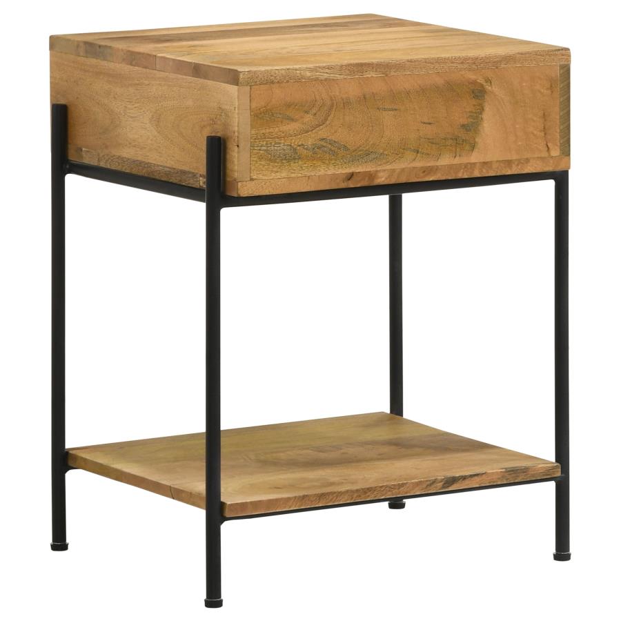 Declan Brown Side Table - furniture place usa