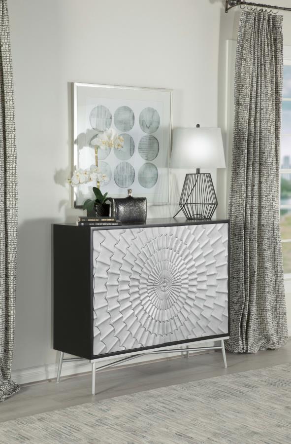 Josie Silver Accent Cabinet - furniture place usa
