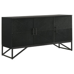 Riddell Black Accent Cabinet - furniture place usa