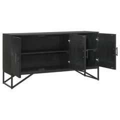 Riddell Black Accent Cabinet - furniture place usa