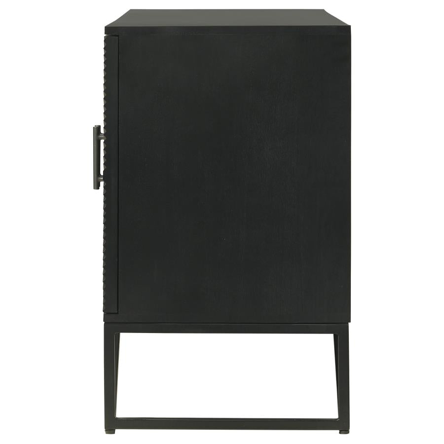 Riddell Black Accent Cabinet - furniture place usa