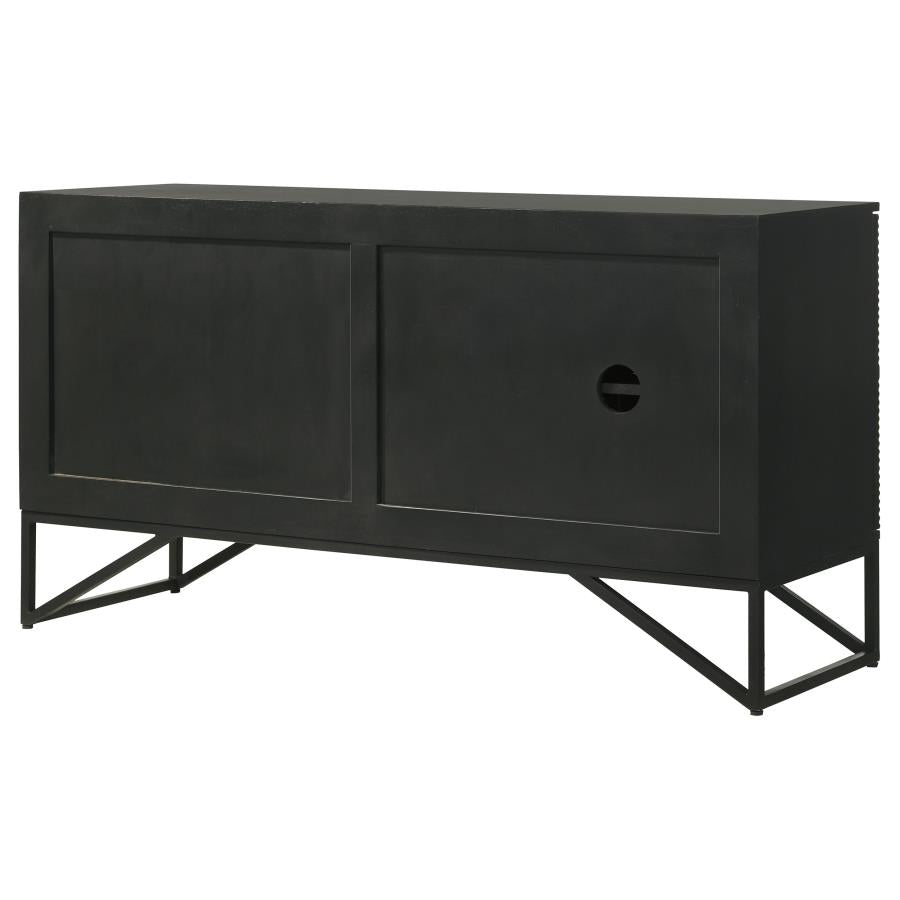 Riddell Black Accent Cabinet - furniture place usa