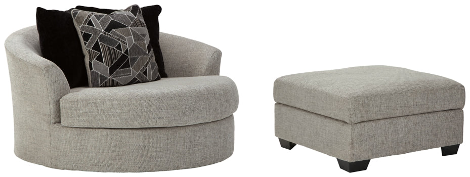 Megginson Chair and Ottoman - furniture place usa