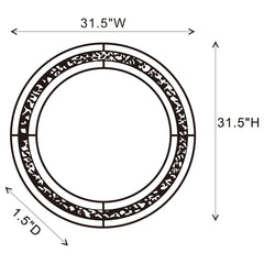 Lixue Silver Wall Mirror - furniture place usa