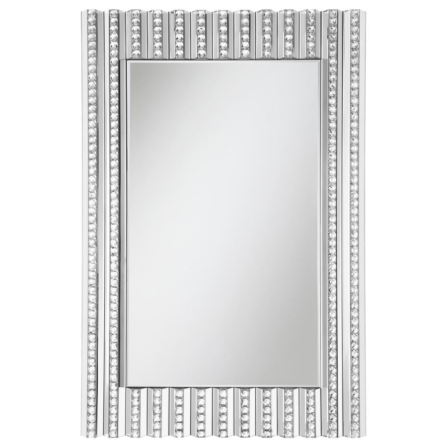 Aideen Silver Wall Mirror - furniture place usa