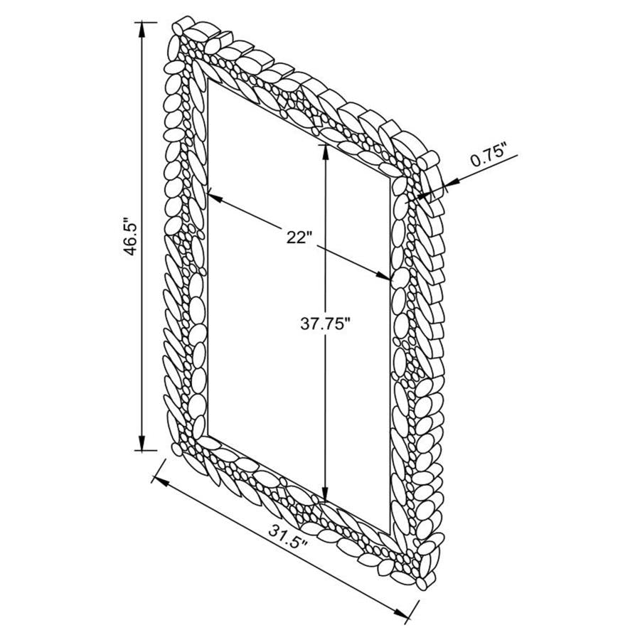 Cecily Silver Wall Mirror - furniture place usa