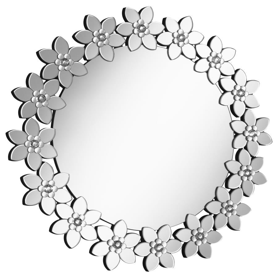 Cordelia Silver Wall Mirror - furniture place usa