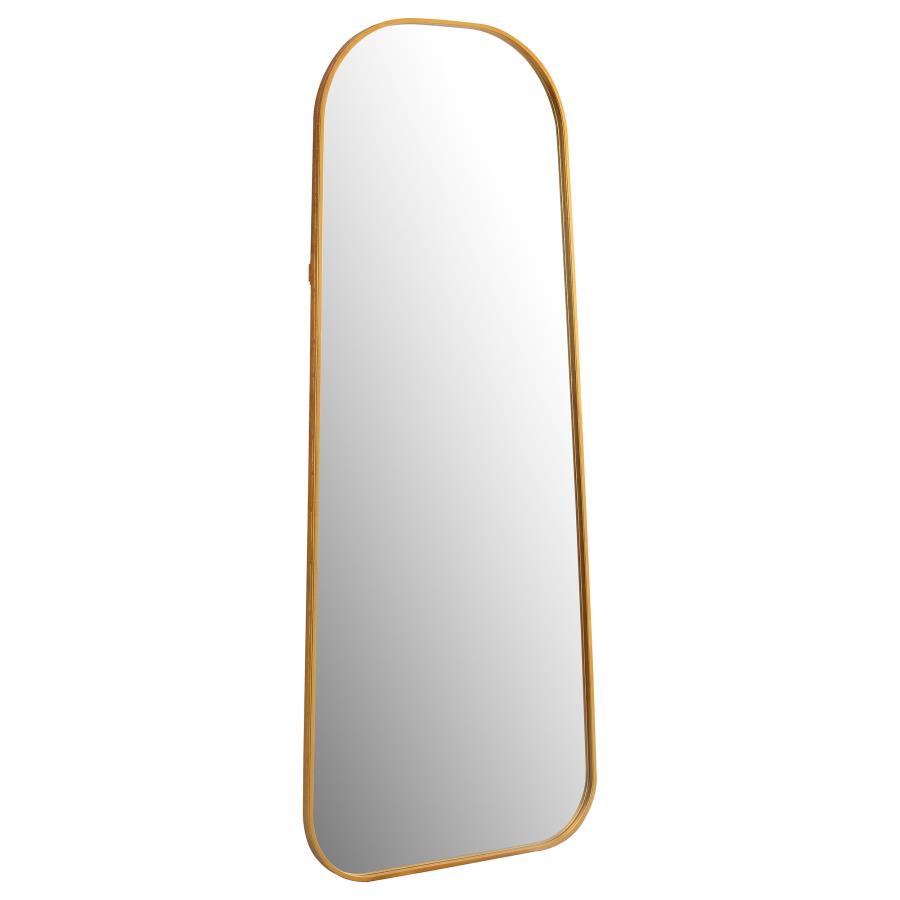 Simeon Gold Floor Mirror - furniture place usa