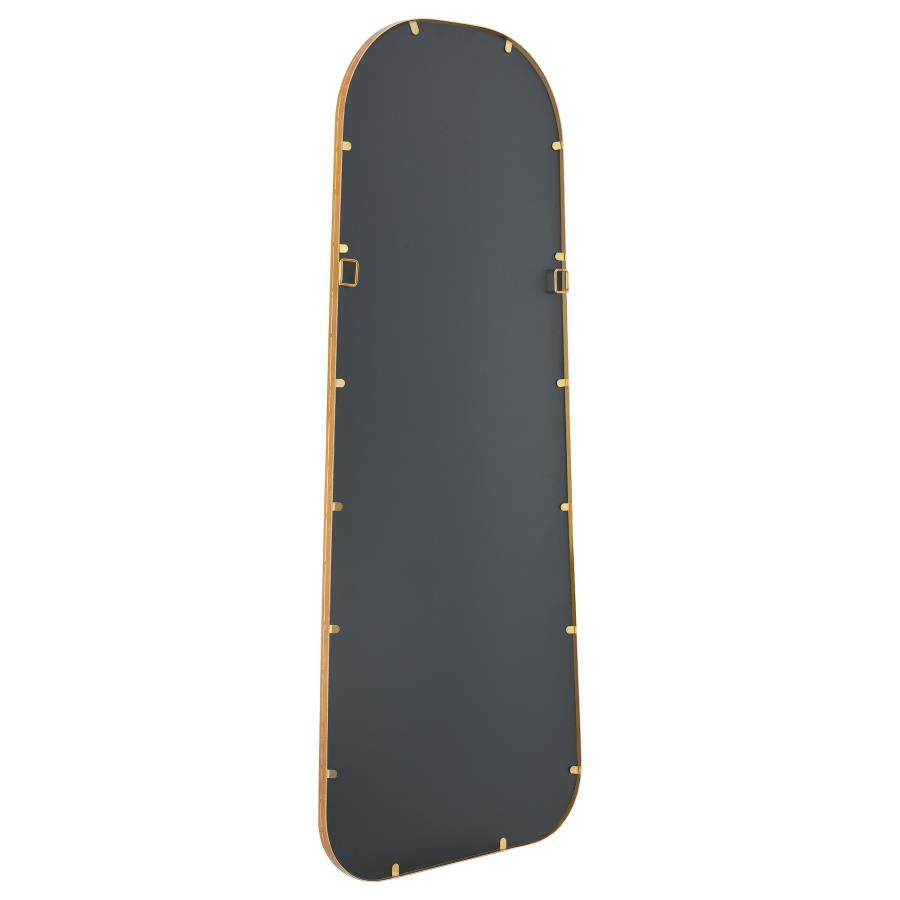 Simeon Gold Floor Mirror - furniture place usa