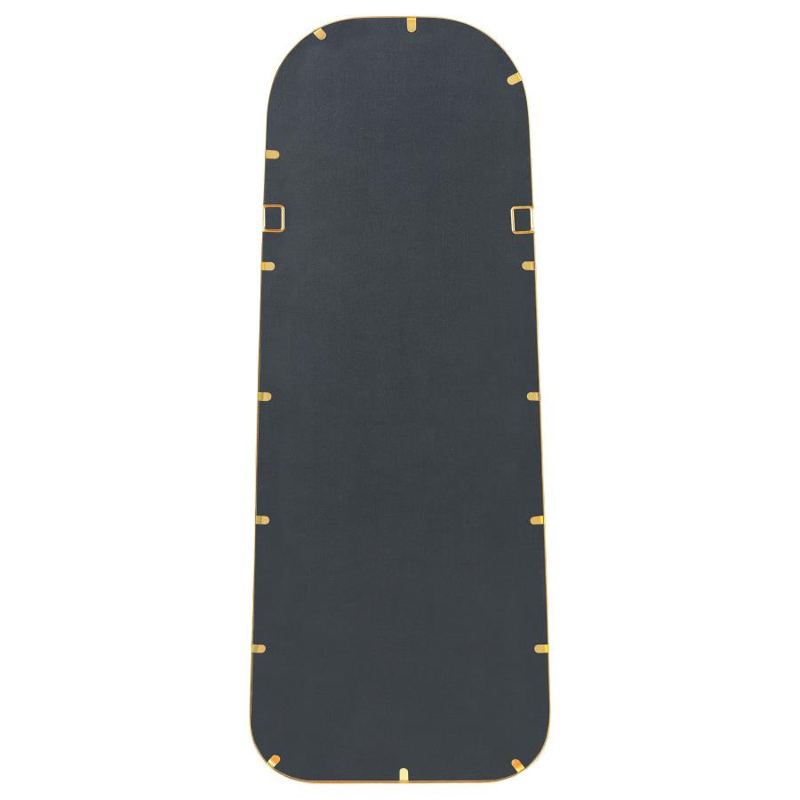 Simeon Gold Floor Mirror - furniture place usa