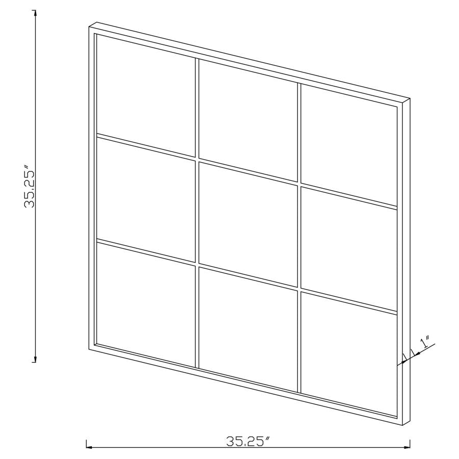 Quetzal Black Wall Mirror - furniture place usa