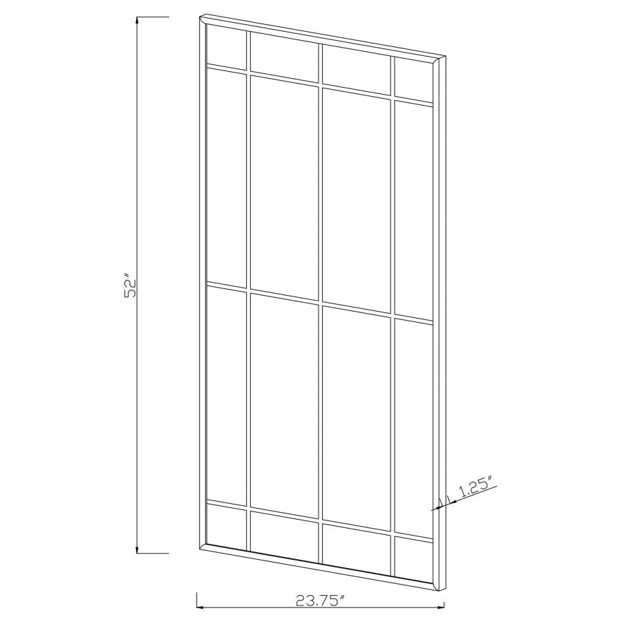 Annetta Black Floor Mirror - furniture place usa