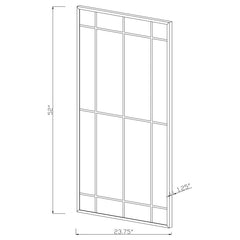 Annetta Black Floor Mirror - furniture place usa