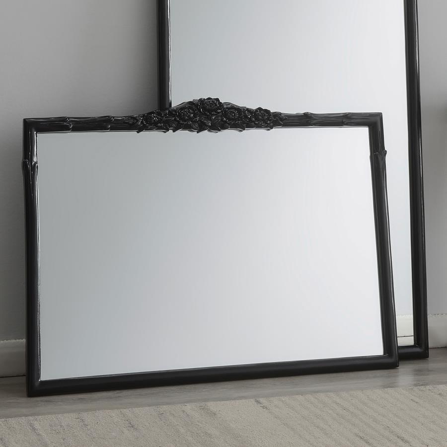 Sylvie Black Wall Mirror - furniture place usa
