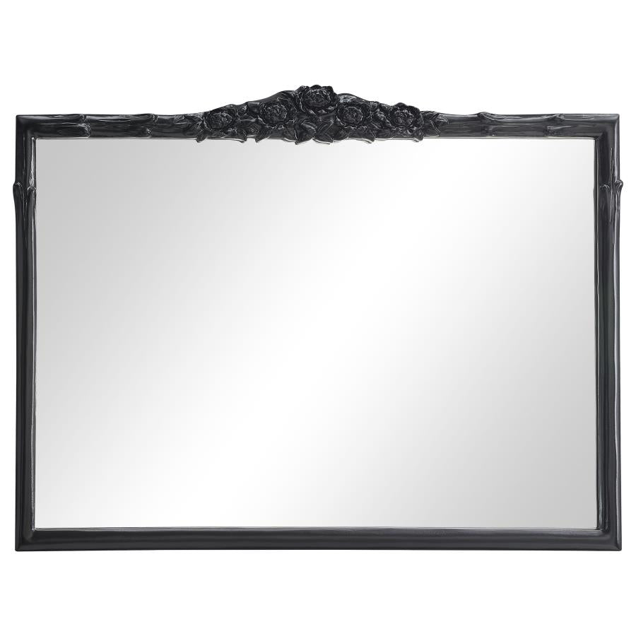 Sylvie Black Wall Mirror - furniture place usa