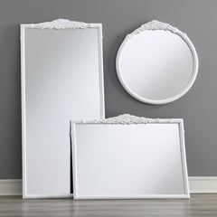 Sylvie White Floor Mirror - furniture place usa