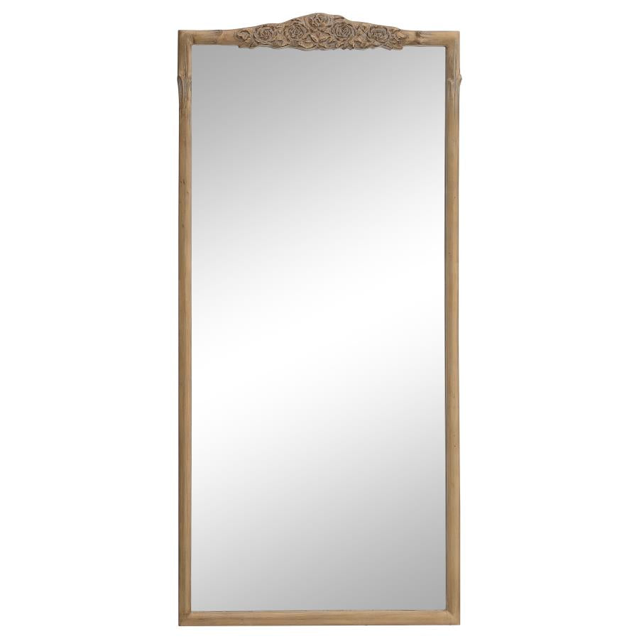 Sylvie Gold Floor Mirror - furniture place usa