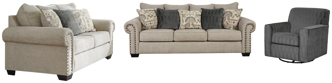Zarina Sofa, Loveseat and Chair - furniture place usa