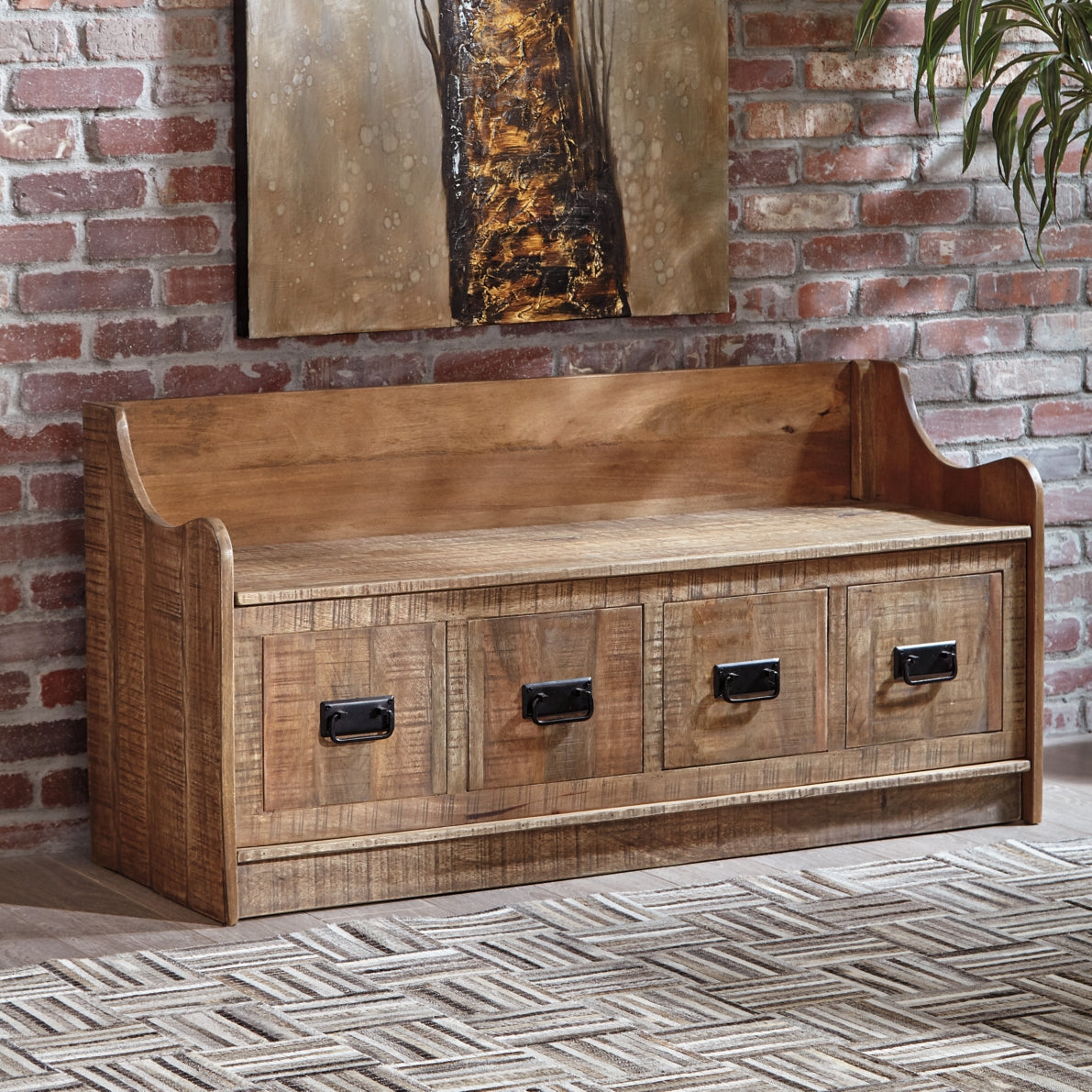 Garrettville Storage Bench - furniture place usa