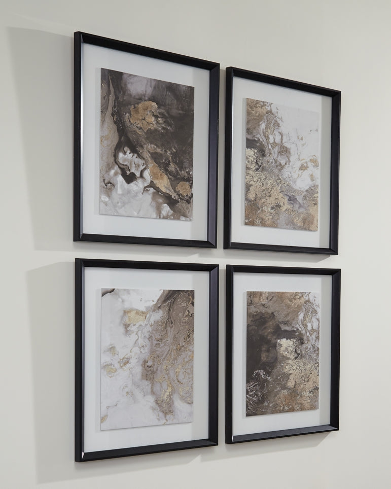 Hallwood Wall Art (Set of 4) - furniture place usa