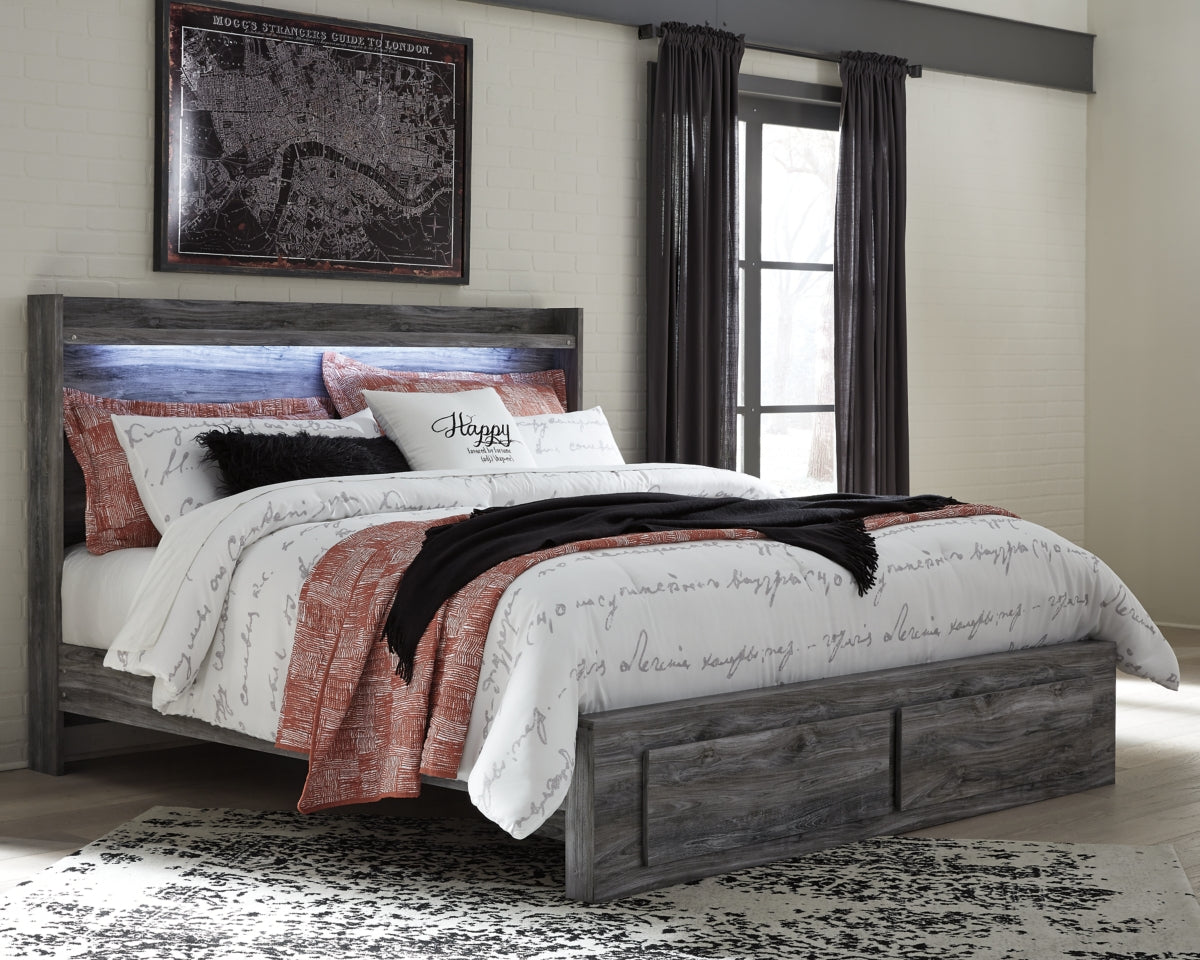 Baystorm Queen Panel Bed with 2 Storage Drawers - furniture place usa