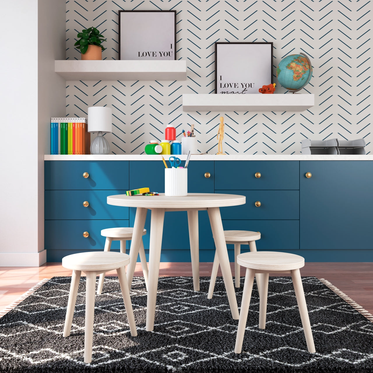Blariden Table and Chairs (Set of 5) - furniture place usa