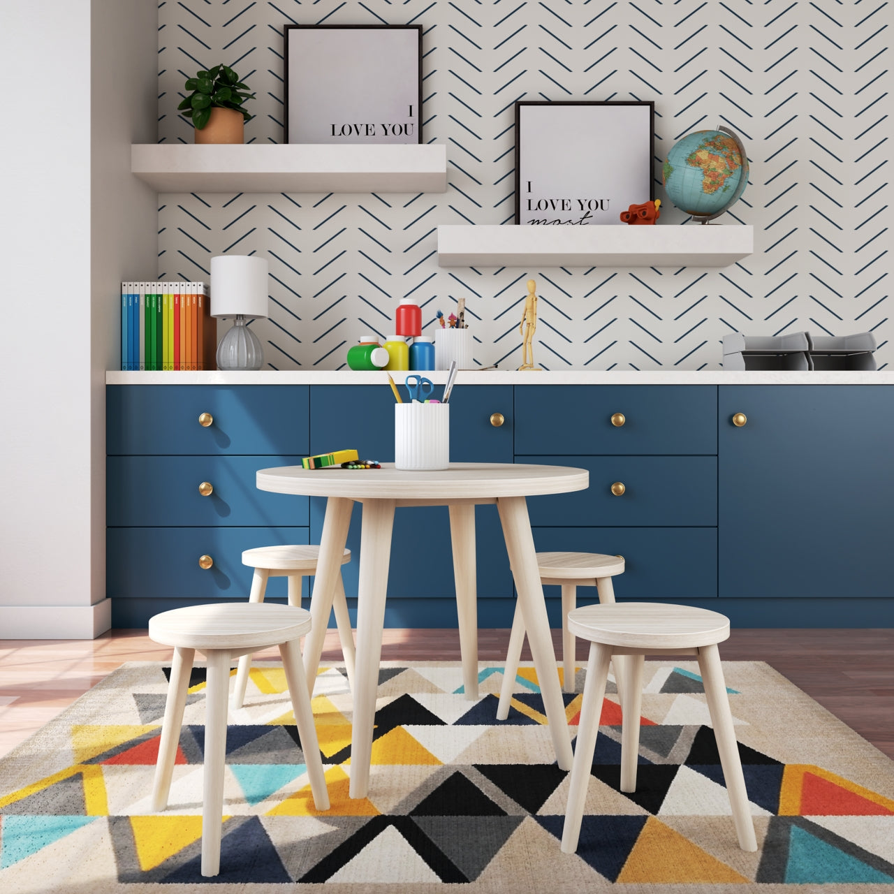 Blariden Table and Chairs (Set of 5) - furniture place usa