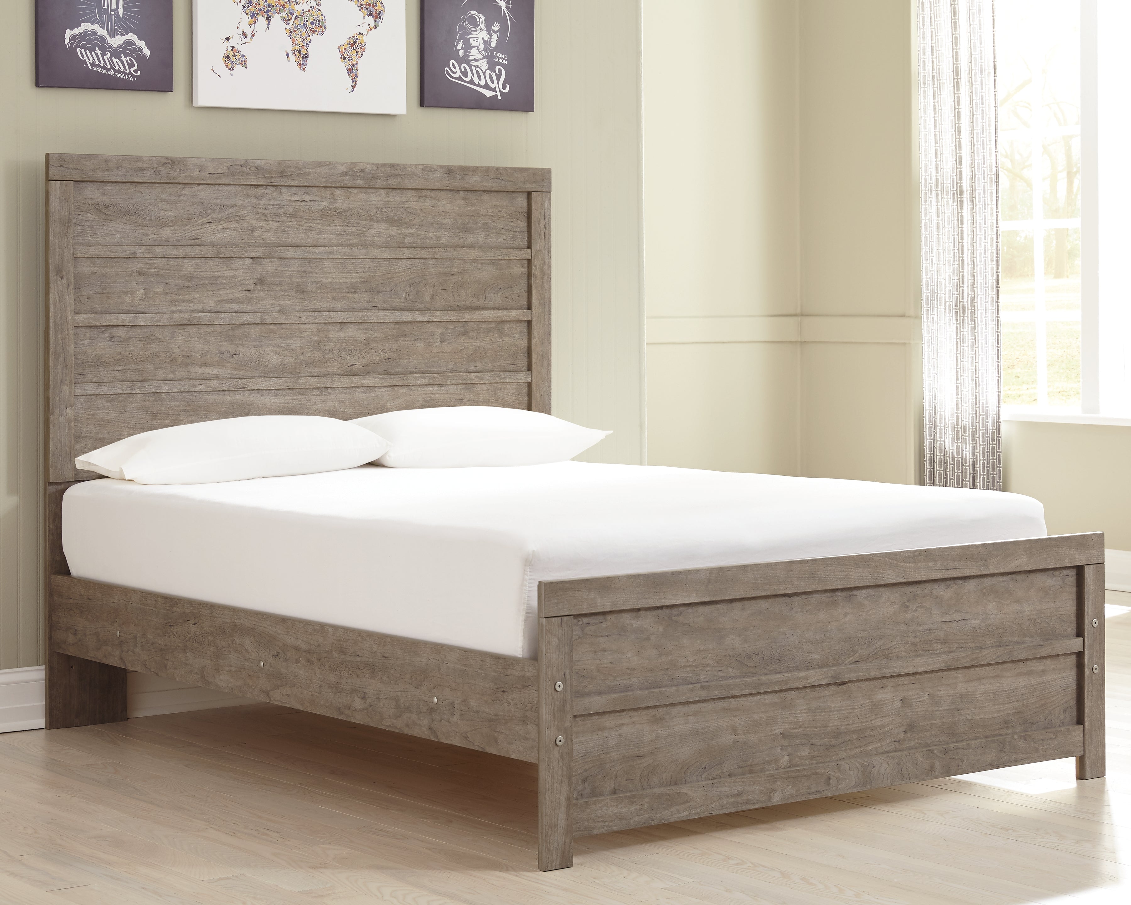 Chime 8 Inch Memory Foam Full Mattress in a Box with Culverbach Full Panel Bed - furniture place usa