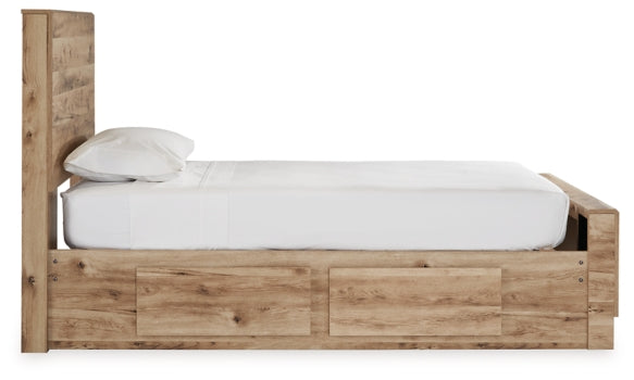 Hyanna Twin Panel Bed with 1 Side Storage - furniture place usa