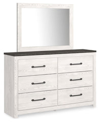 Gerridan Queen Panel Bed with Dresser and Mirror, Chest and 2 Nightstands - furniture place usa