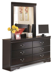 Huey Vineyard Queen Sleigh Bed with Dresser, Mirror, Chest and Nightstand - furniture place usa