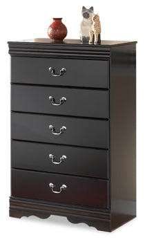 Huey Vineyard Queen Sleigh Bed with Dresser, Mirror, Chest and Nightstand - furniture place usa