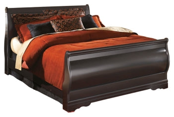 Huey Vineyard Queen Sleigh Bed with Dresser, Mirror, Chest and Nightstand - furniture place usa