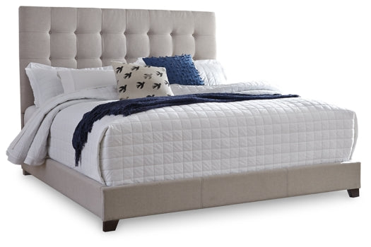 Dolante Queen Upholstered Bed with 12 Inch Memory Foam Queen Mattress, Alcona Sofa, Alcona Loveseat, Bellvern Dining Table and Bellvern Dining Chair - furniture place usa