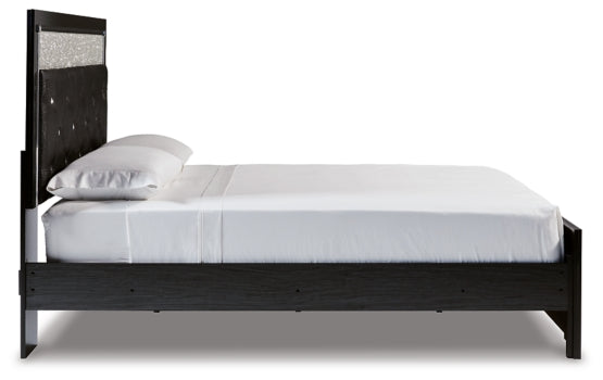 Kaydell Queen Upholstered Panel Bed with Dresser - PKG014221 - furniture place usa