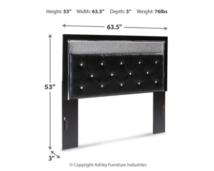 Kaydell Queen Upholstered Panel Headboard with Dresser - furniture place usa