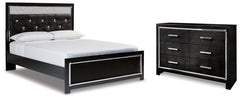 Kaydell Queen Upholstered Panel Bed with Dresser - PKG014221 - furniture place usa