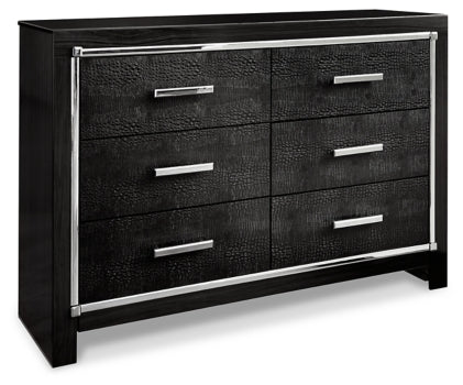Kaydell King/California King Upholstered Panel Headboard Bed with Dresser - furniture place usa