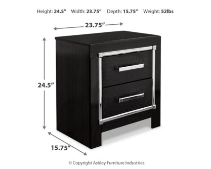 Kaydell King Upholstered Panel Headboard with Mirrored Dresser, Chest and Nightstand - furniture place usa