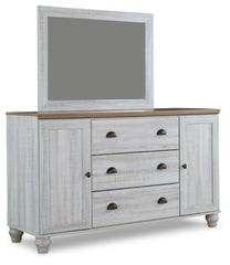 Haven Bay Full Panel Bed with Mirrored Dresser, Chest and 2 Nightstands - furniture place usa